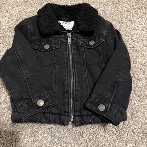 ZARA Kids Black Denim Jacket